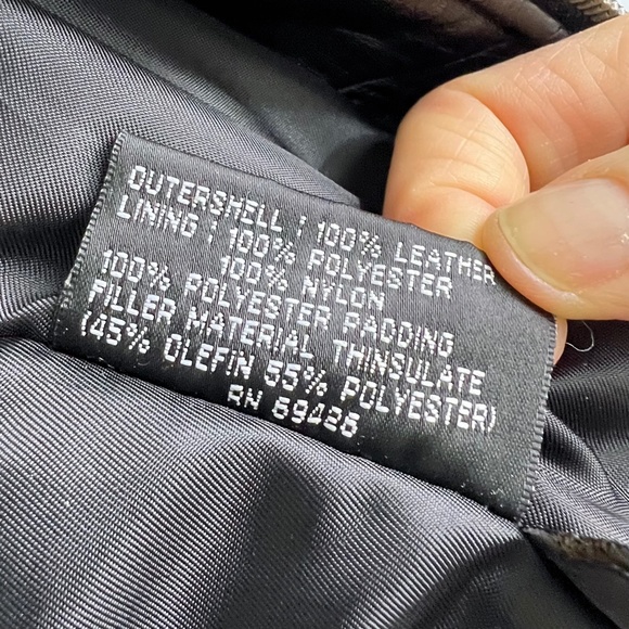 •|•WILSONS LEATHER•| Vintage Black Leather Jacket Thinsulate Insulation - Picture 13 of 16